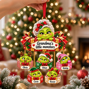 Grandma’s Little Monsters Acrylic Ornament - Personalized Gifts For Grandma 01TOTN201026-Homacus