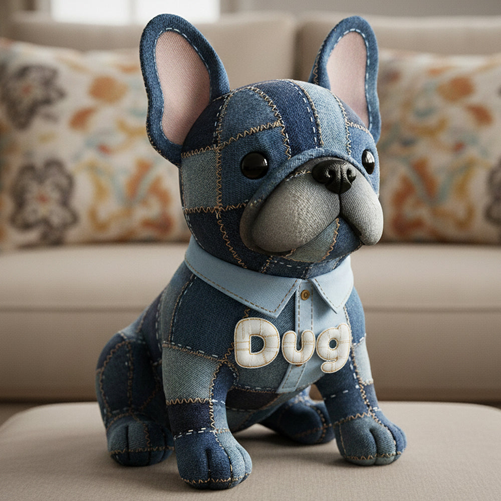 Cute Denim Dog Custom Shape Pillow - Personalized Gifts For Dog Lovers 01pgta021225-Homacus