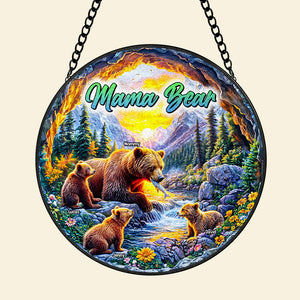 Personalized Gifts For Mom Stained Glass 05hutn280325 Mama Bear-Homacus
