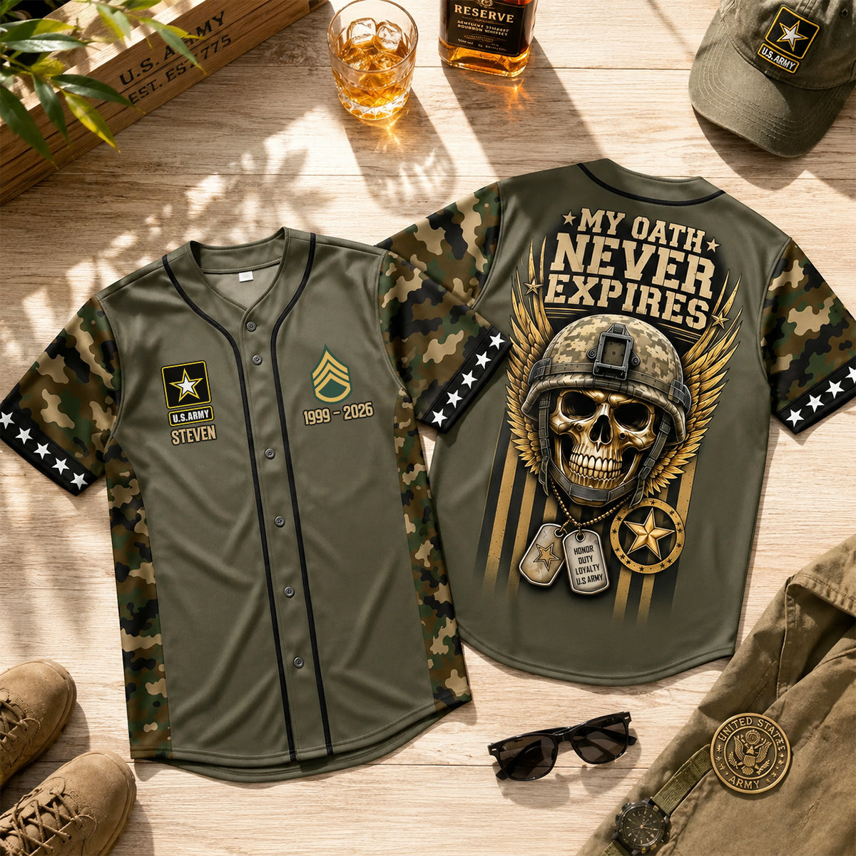 Military Legacy Jersey Shirt - Personalized Gifts For Veterans 05TODH240626