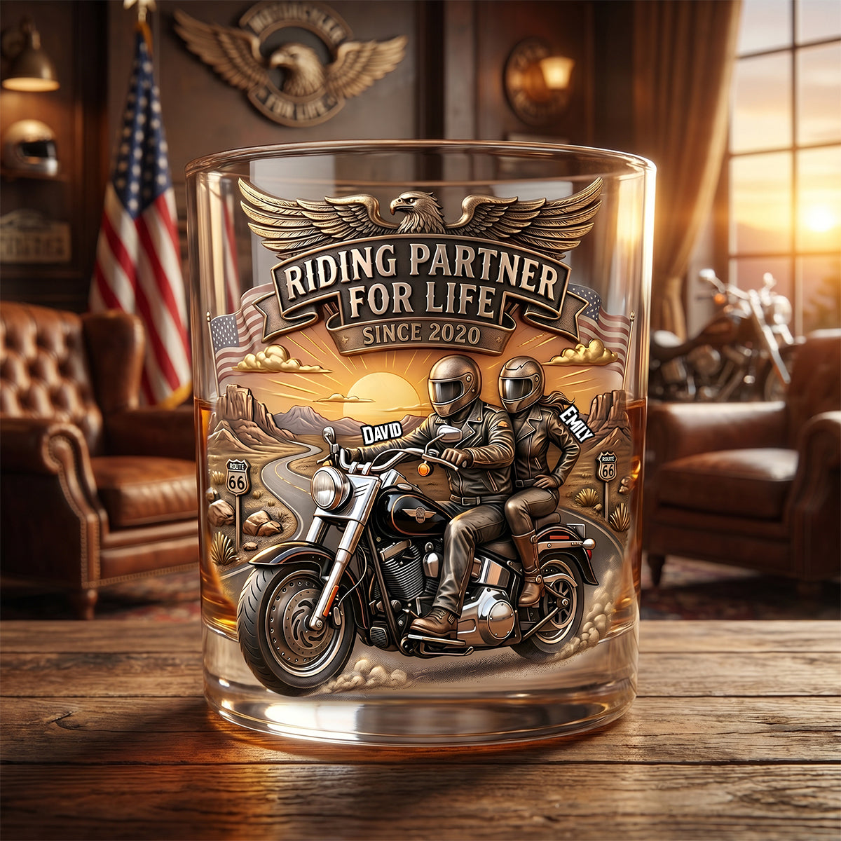 Riding Partner For Life Drinking Glass - Personalized Gifts For Couples 01tydh180626-Homacus