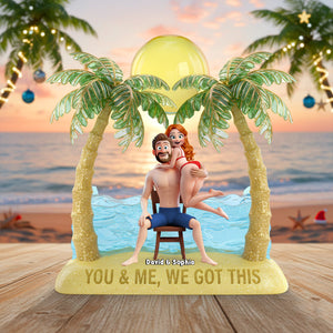 Seaside Romance Couple Acrylic Plaque - Personalized Gifts For Couples 04OHLU111125-Homacus