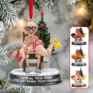 Funny Old Couple Ornament - Personalized Gift For Couple Christmas Ornament 02NAMG250925-Homacus