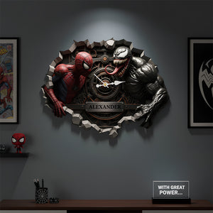 Epic Battle Acrylic Clock – Personalized Gifts For Action Lovers 04kidt261225-Homacus