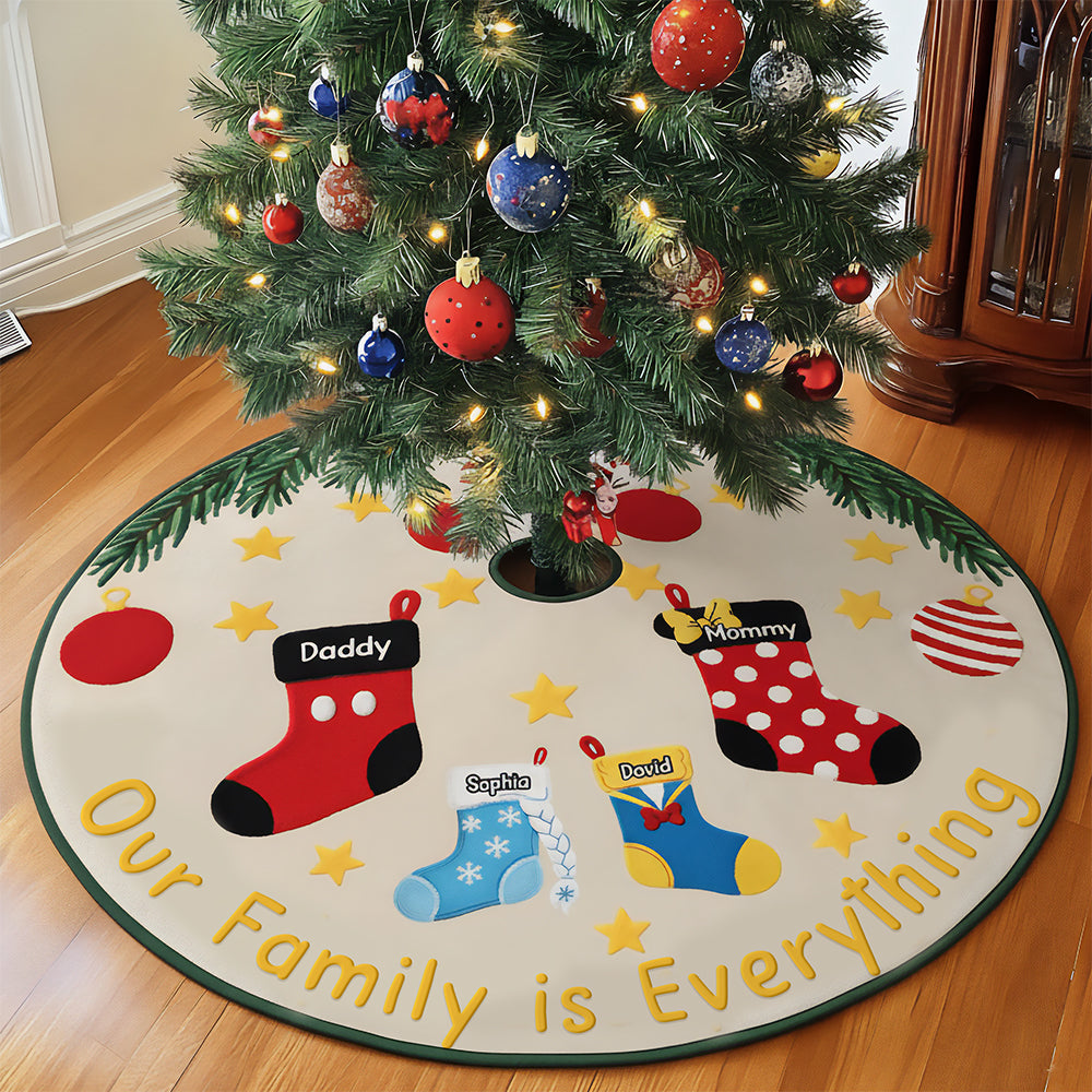 Holiday Stockings Quilted Tree Skirt - Personalized Gifts For Family 04naqn100925-Homacus