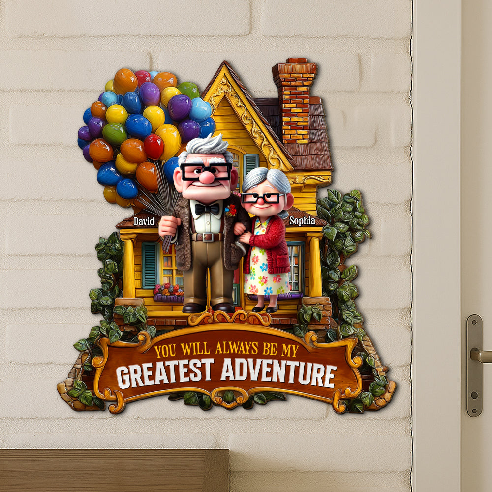 Greatest Adventure Wood Sign Personalized Gifts For Couple 02TGTN240525-Homacus