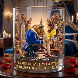 Naughty Couple 11oz Round Glass - Personalized Gifts For Couple Glass 05OHLU010626-Homacus