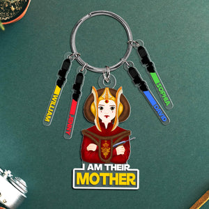 I'm Their Mother - Personalized Keychain With Charms 03natn150225hg-Homacus