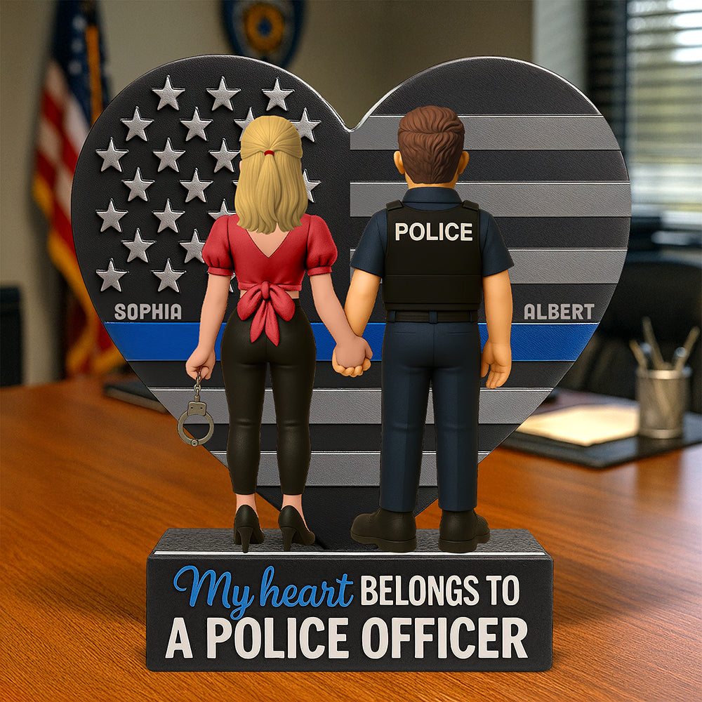 Police Couple Acrylic Plaque Personalized Gifts For Couple 01TOQN020625-Homacus