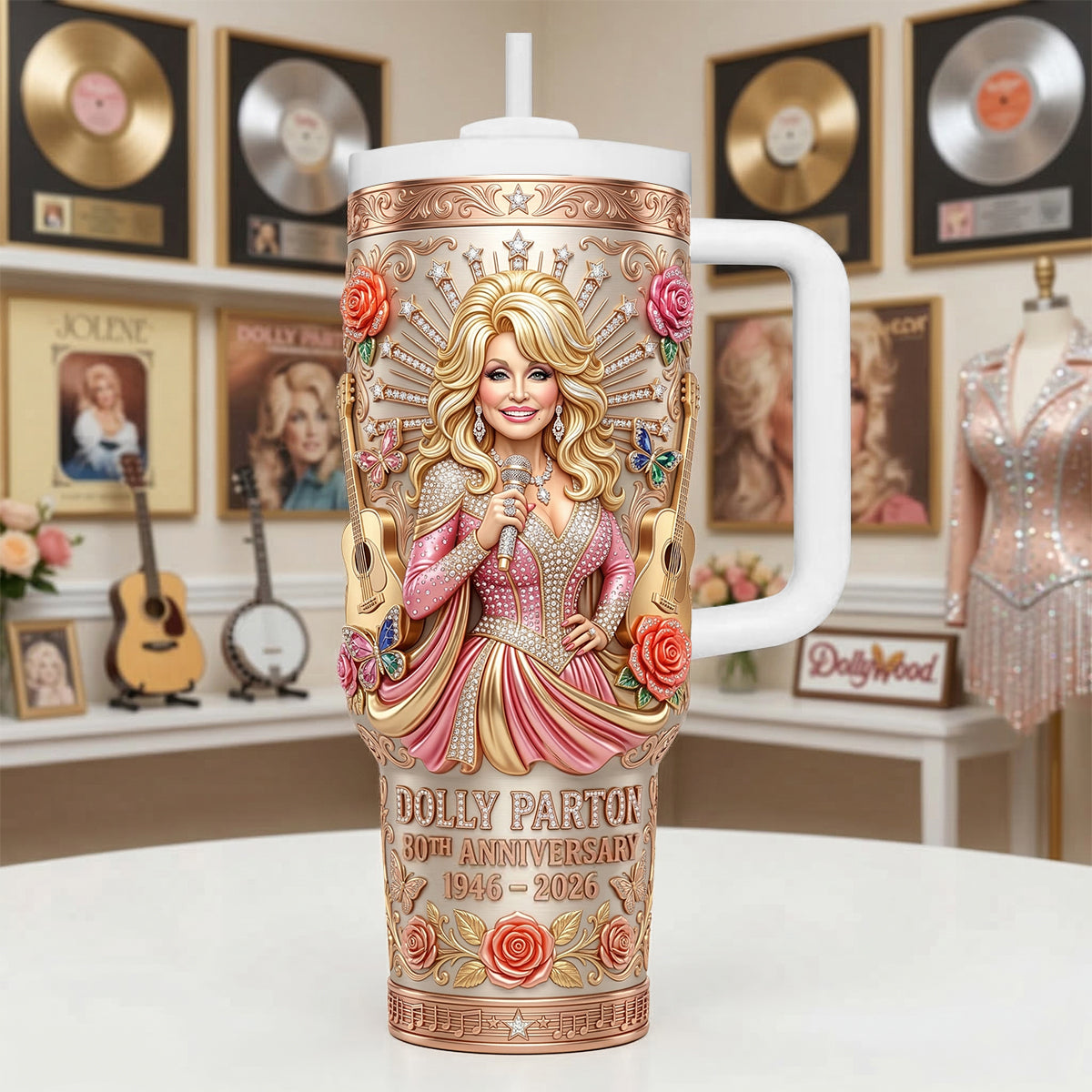 80 Years of Country Queen - Vintage Music Legend Tumbler, Personalized Gift 02NATN170326-Homacus