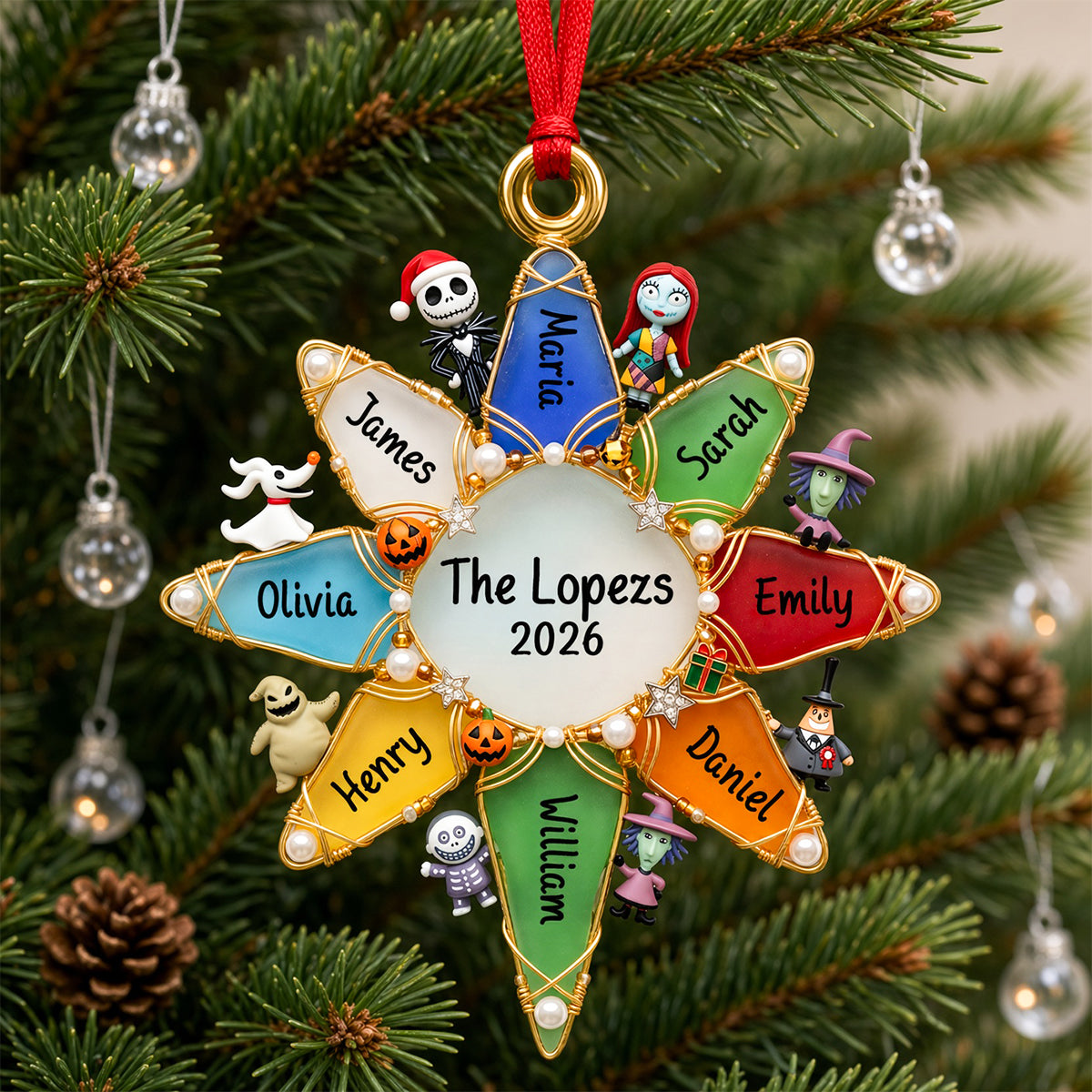Spooky Family Acrylic Ornament - Personalized Gifts For Family 07hudh201026