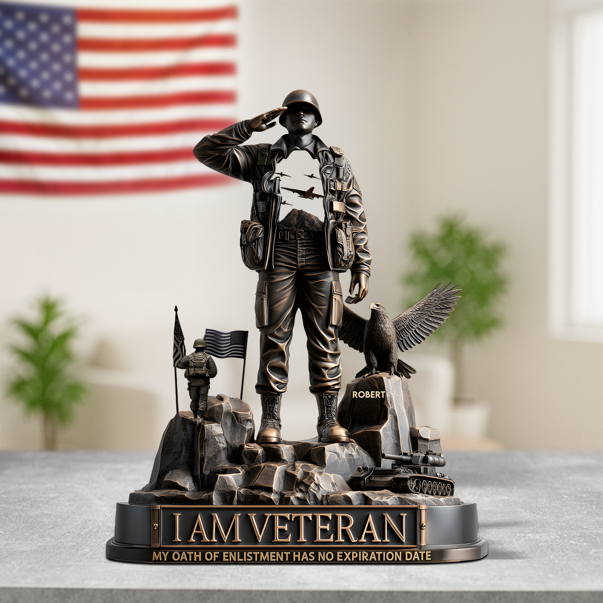 Military Veterans Acrylic Plaque - Personalized Gifts For Veterans 06TGPU040625-Homacus