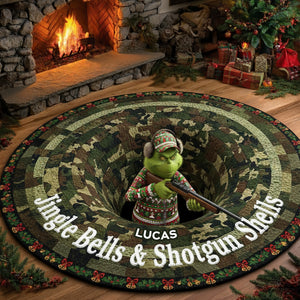 Personalized Christmas Gifts For Hunter Quilted Round Mat 04tgtn041025-Homacus