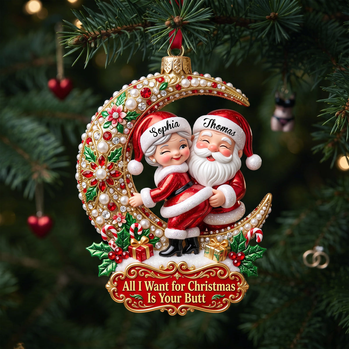 Naughty Couple Acrylic Ornament - Personalized Gifts For Couple 01pglu201026-Homacus