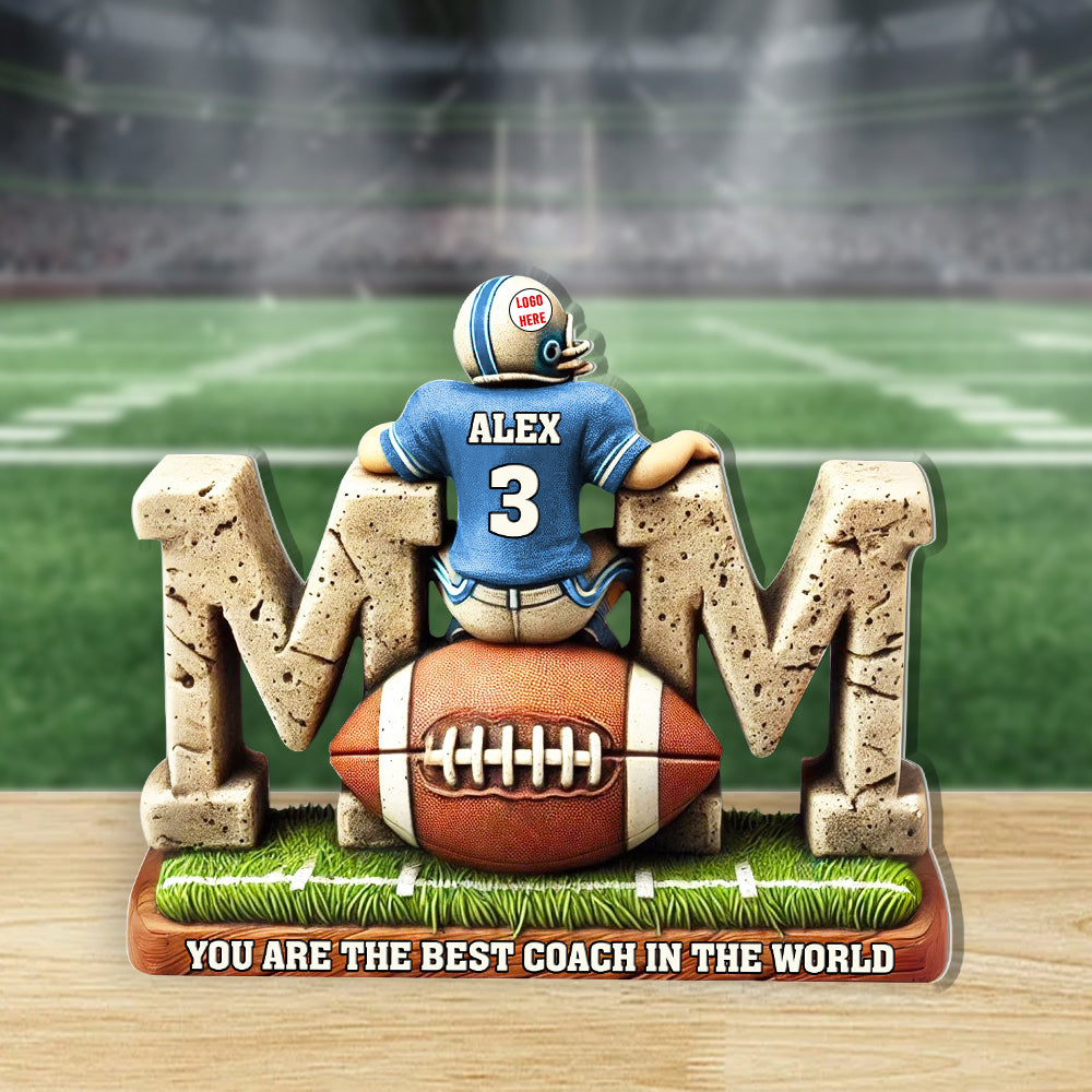 American Football Mom Plaque - Personalized Gifts For Mother 02TGMH220325-Homacus