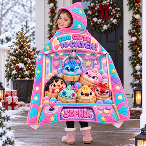 Too Cute To Catch! Hood Blanket - Personalized Christmas Gifts For Kids 01haqn191026-Homacus