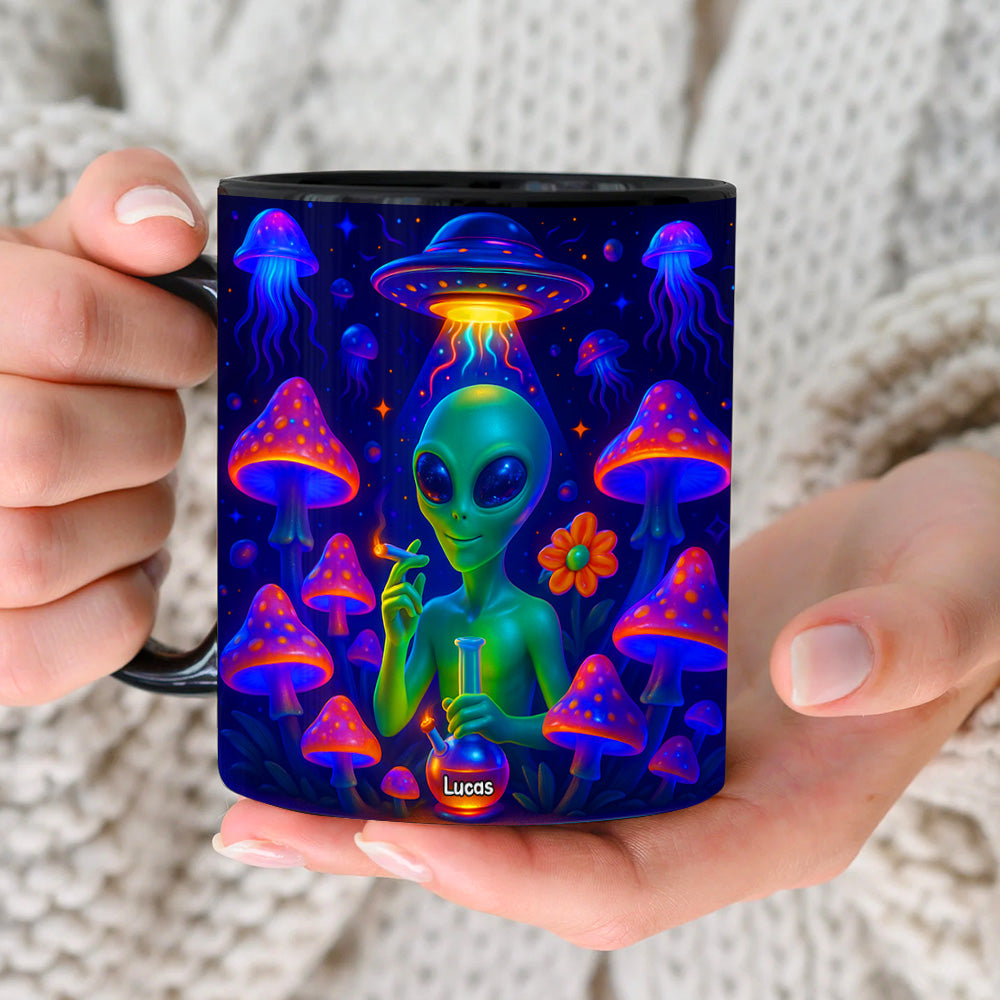 Smoking Alien Mug - Personalized Gifts For Weed Lovers 01totn100625-Homacus
