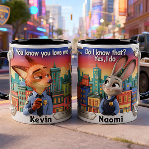 Couple Coffee Accent Mug - Personalized Gifts For Police Couple Coffee Mug 05KIDT160126-Homacus