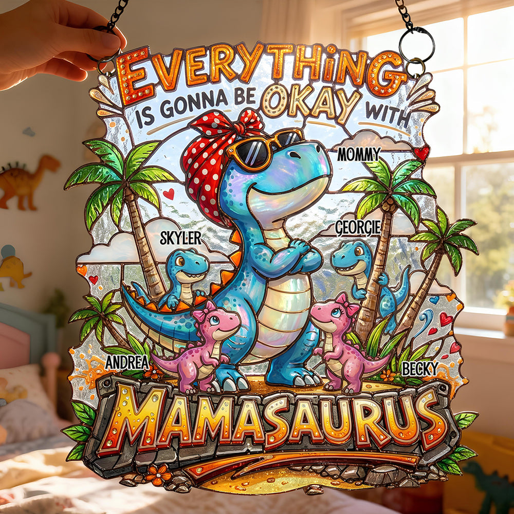 Retro MAMA Suncatcher - Personalized Gifts For Mothers 01padt250226-Homacus