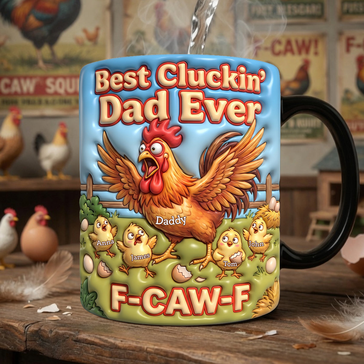 Best Cluckin' Dad Ever Magic Mug - Personalized Gifts For Dads 04nalu130526-Homacus