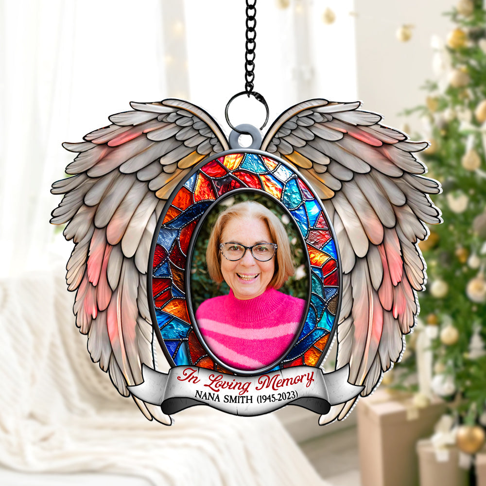 Custom Photo Gifts For Heaven Christmas Suncatcher Ornament 04HUTN241024-Homacus