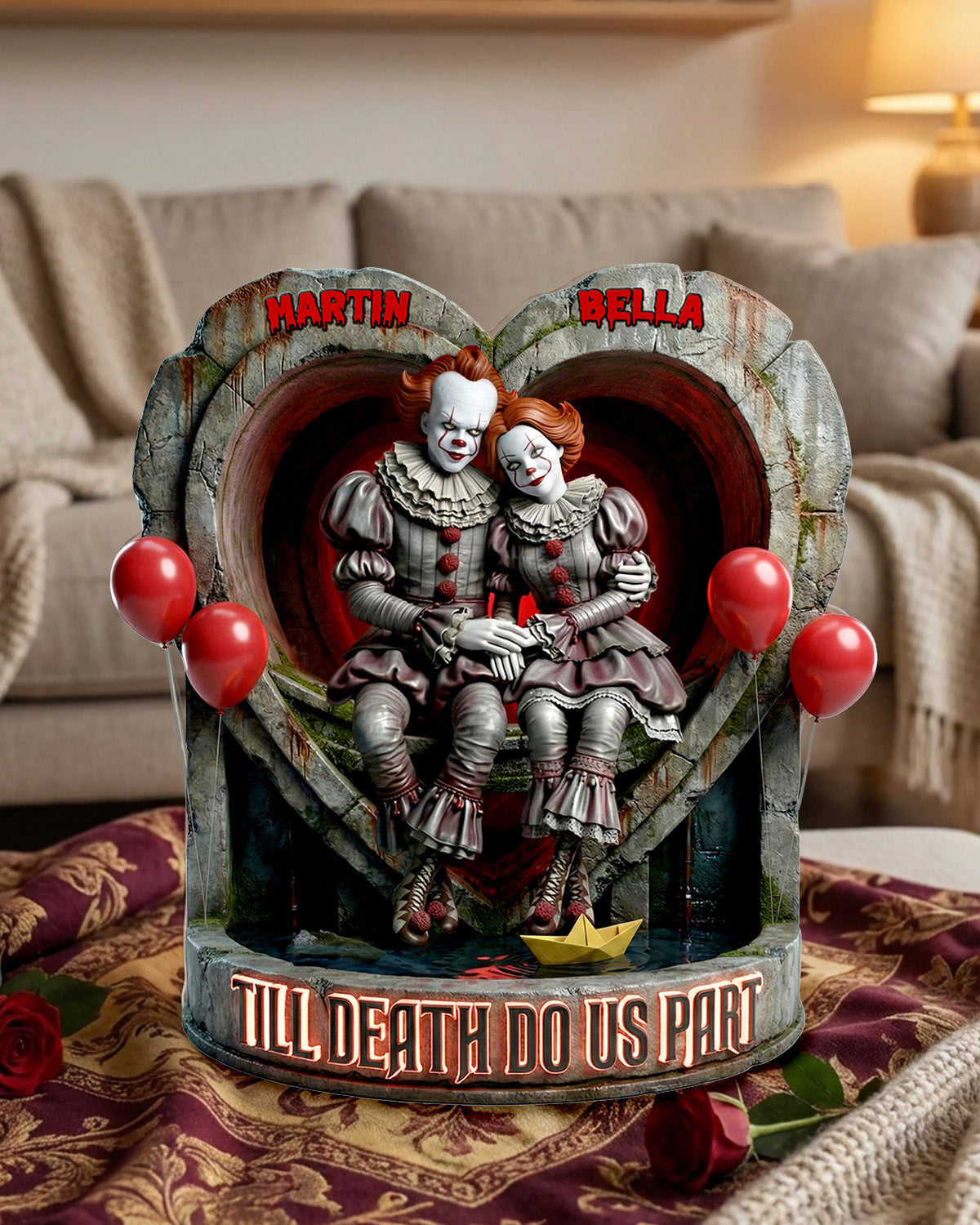 Gothic Love Couple Acrylic Plaque - Personalized Gift For Couples 02PAMG030226-Homacus