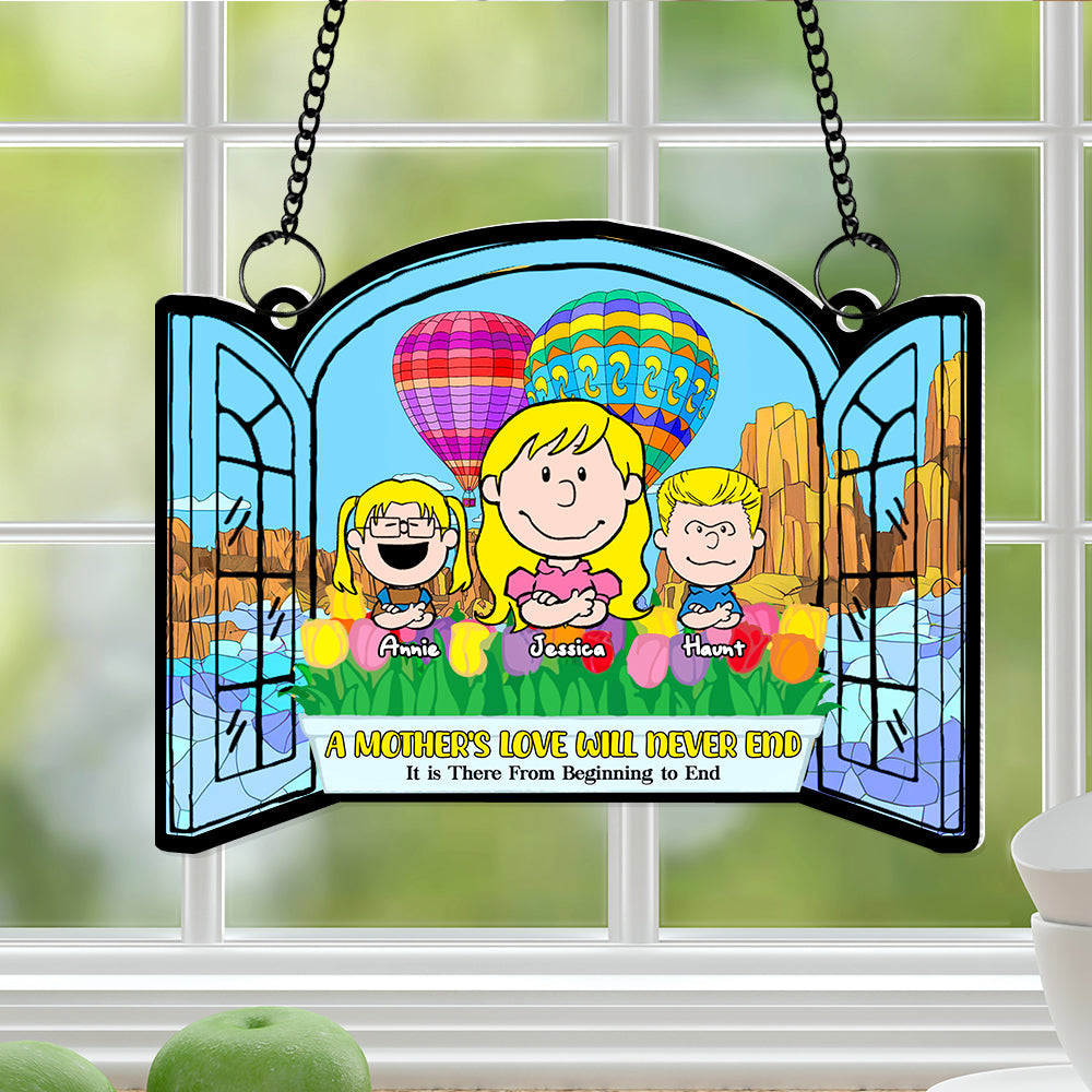 Personalized Gifts For Mom Acrylic Suncatcher Love Will Never End 02XQLU241224HH-Homacus