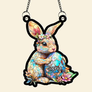 Gifts For Easter's Day Acrylic Suncatcher Rabbit Eggs 03xqqn180125-Homacus