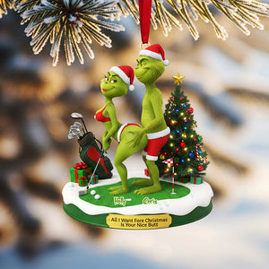 Personalized Gifts For Christmas, Golf Couple Naughty Acrylic Ornament 02ohta300925-Homacus
