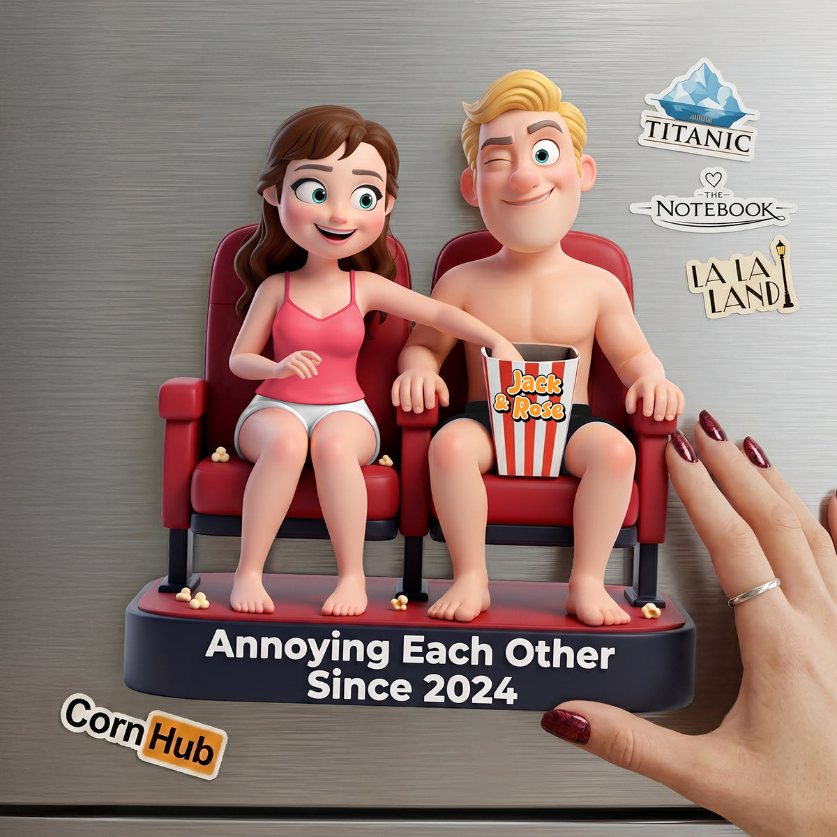 Naughty Couples Acrylic Fridge Magnet - Personalized Gifts For Couples 03huta220626-Homacus