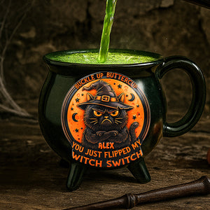 Cat Witch Mode Cauldron Mug, Personalized Gifts For Witch And Cat Lovers 01qhta210825-Homacus