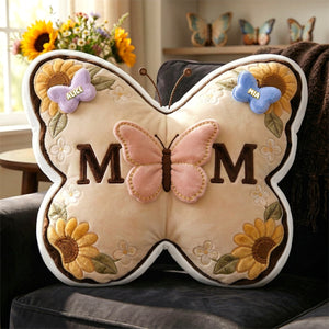 Butterfly Mom Custom Pillow - Personalized Gifts For Mother 02nadh060426-Homacus