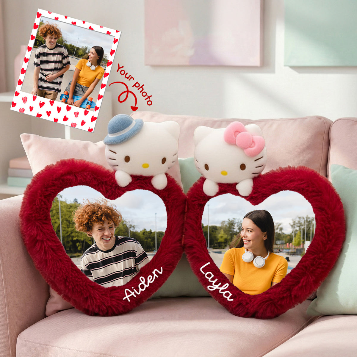 Love Custom Shape Pillow - Custom Photo Gifts For Couples 05kimg251125-Homacus
