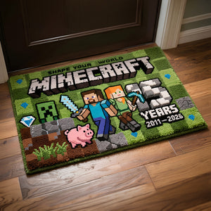 Block Anniversary Doormat - Gift For Game Lovers 02QHDT130226-Homacus