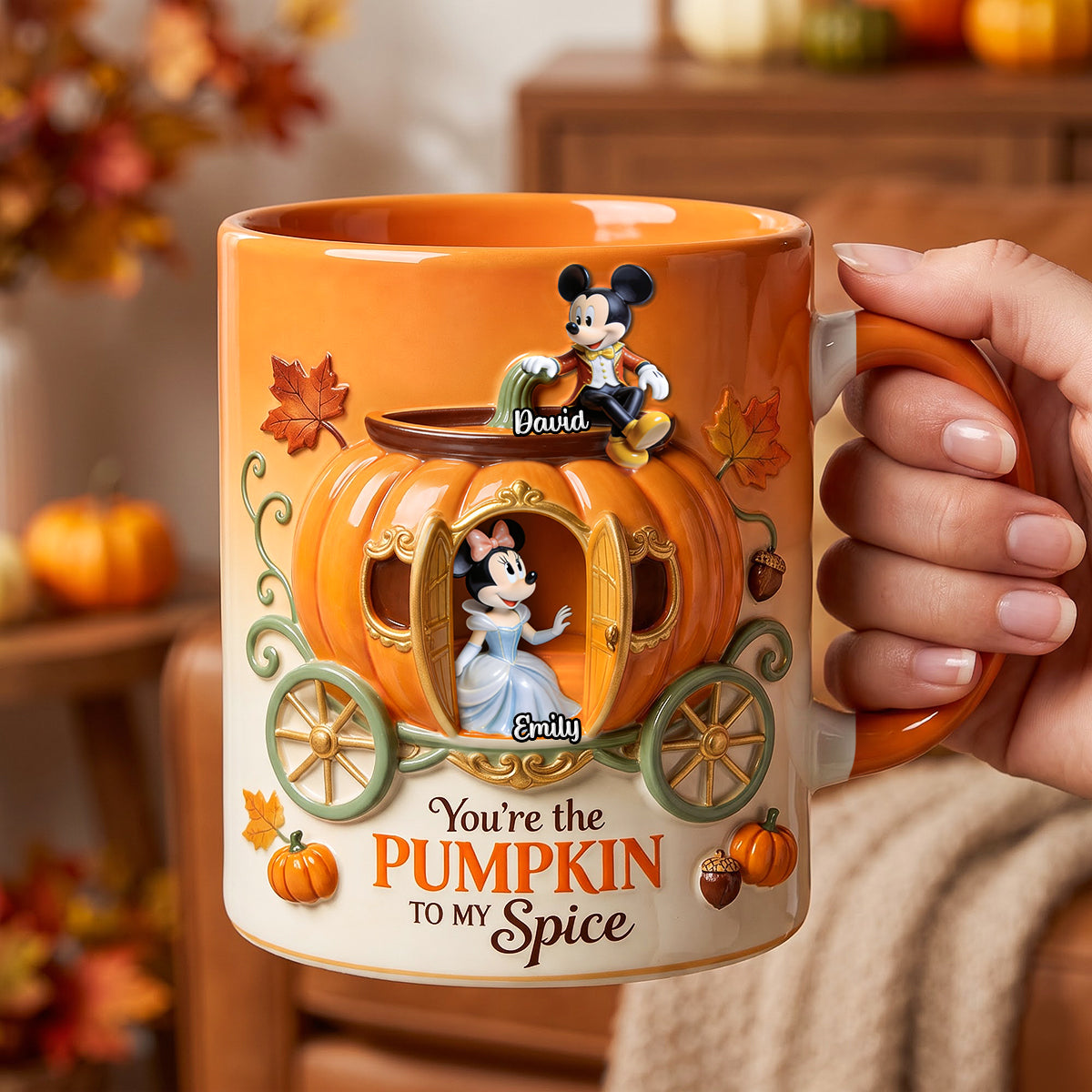 Sweet Pumpkin Spice Couple Accent Mug, Personalized Gifts For Couple 04qhdh170826