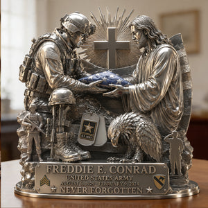 God Bless Our Veteran Plaque - Personalized Keepsake To Remember Veteran 03qhtn190626-Homacus