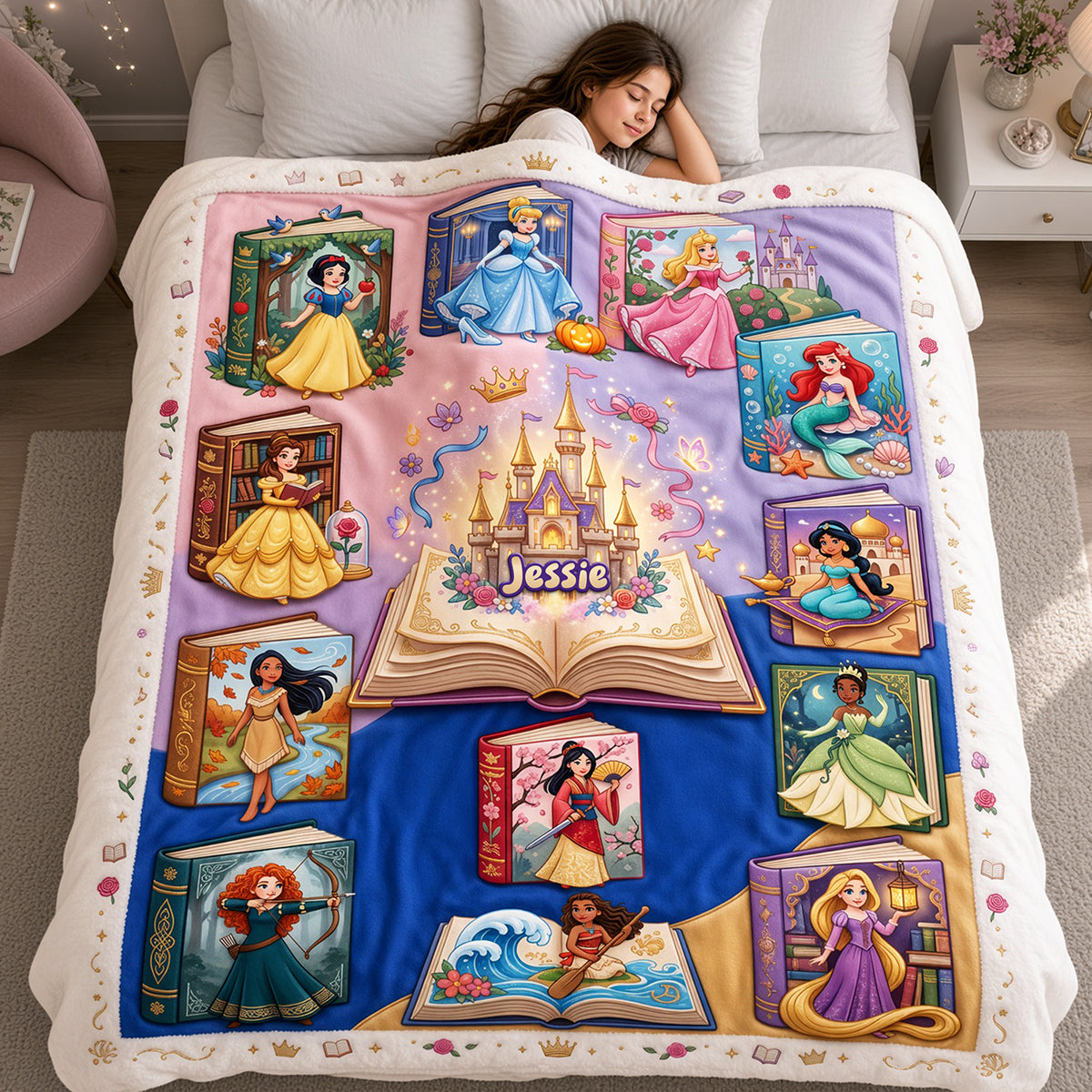 Fairytale Princess Dream Blanket - Personalized Gift For Fantasy Lovers 02NATA061026-Homacus