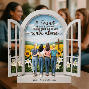 Friends By God Acrylic Plaque - Personalized Gifts For Best Friends 02QHLU310525-Homacus