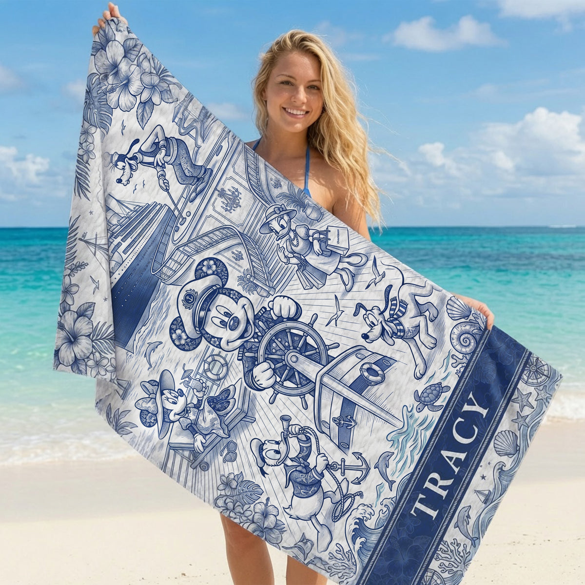 Fun Cruise Trip Beach Towel, Personalized Gifts For Cruising Lovers 04qhlu180726-Homacus