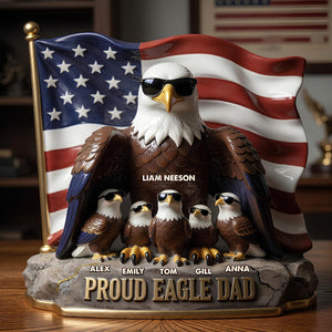 Proud Eagle Dad Acrylic Plaque - Personalized Gifts For Dad 03pgdt010526-Homacus