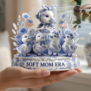 Toile De Jouy Duck Mom Acrylic Plaque - Personalized Gifts For Mother's Day Plaque 04PADT270426-Homacus