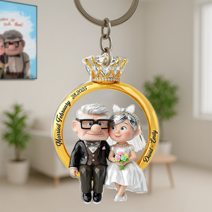 Couple Ring Shape Keychain Personalized Gifts For Couple 02ohpu280525-Homacus