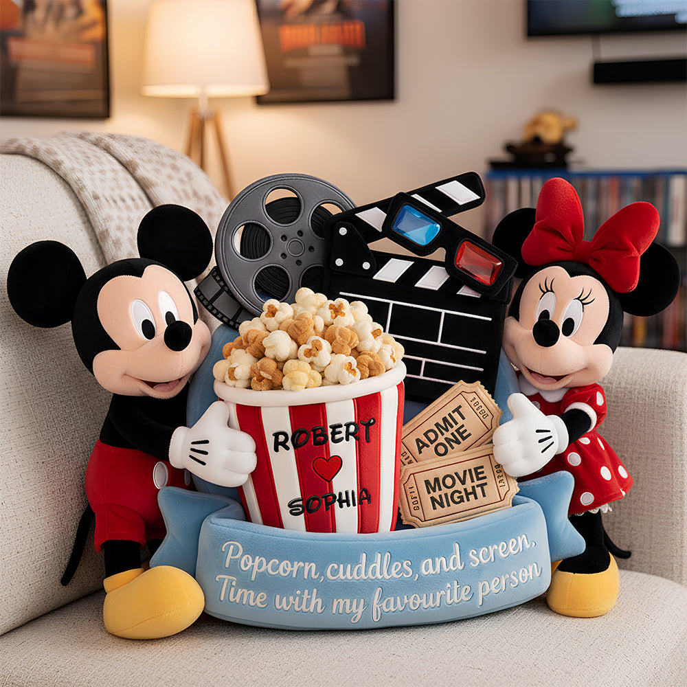Movie Night Couple Pillow, Personalized Gifts For Couple 02PADT121225-Homacus