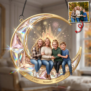 Custom Photo Family suncatcher - Personalized Gifts For Family Suncatcher Ornament 03NATN200326-Homacus