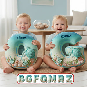 Sea Turtle Alphabet Custom Shaped Pillow - Personalized Gifts 04kimg091225-Homacus