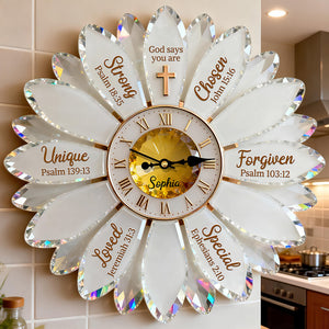 Christian Faith Acrylic Hanging Wall Clock – Personalized Gifts For Christian 06nadt251225-Homacus