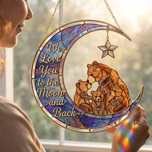 Proud Mama Bear Suncatcher - Personalized Gifts For Mom 05KILU030326-Homacus