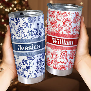 Playful Pattern Tumbler - Personalized Gifts For Couples 02LALU281025-Homacus