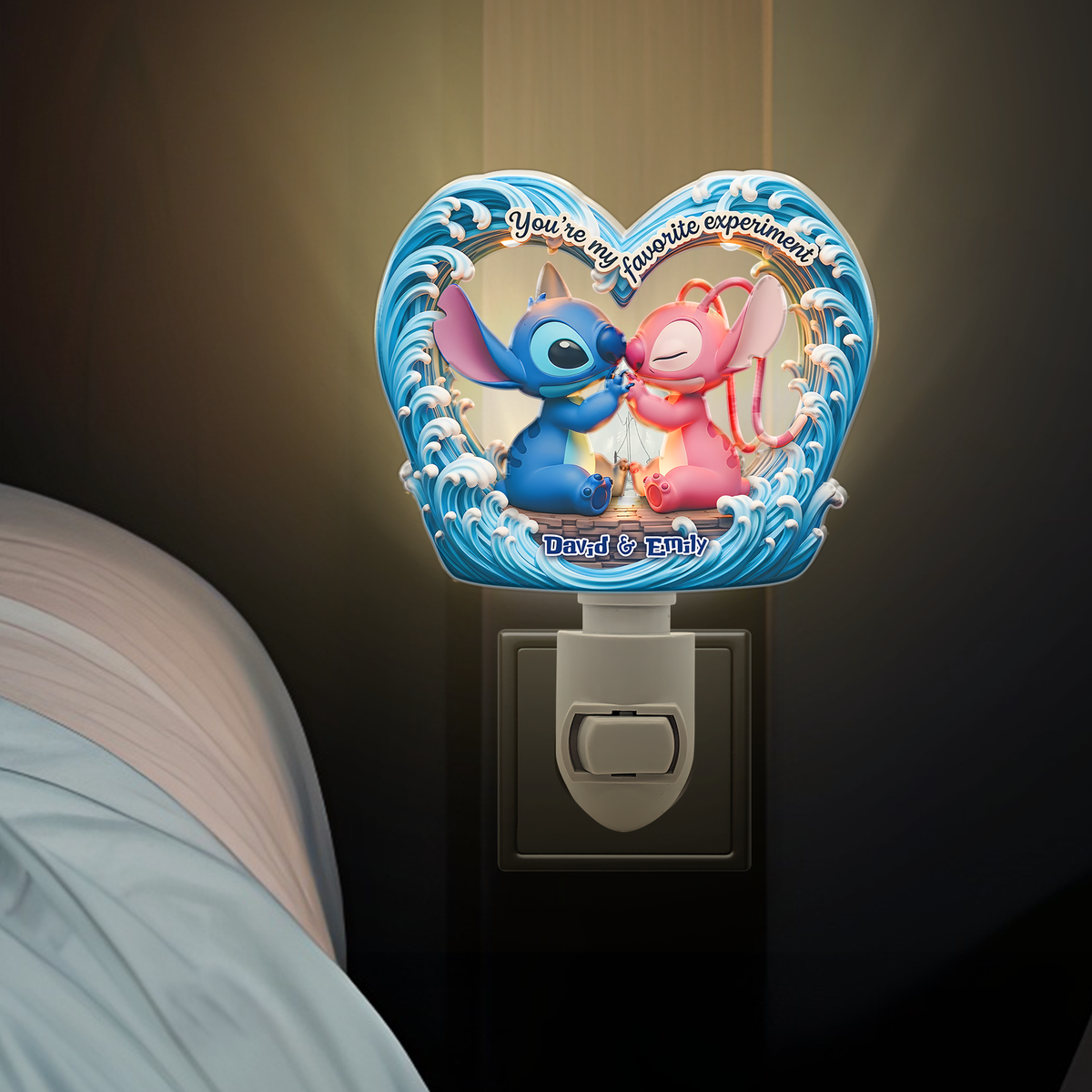 Cute Alien Couple Acrylic Night Light - Personalized Gift For Couple 01qhpu020625-Homacus