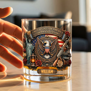 250th Anniversary USA 11oz Round Glass - Personalized Gifts For Patriots 03tymg200326-Homacus